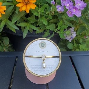 "Find Peace" 18K Gold Plated Bangle ♡NIB♡